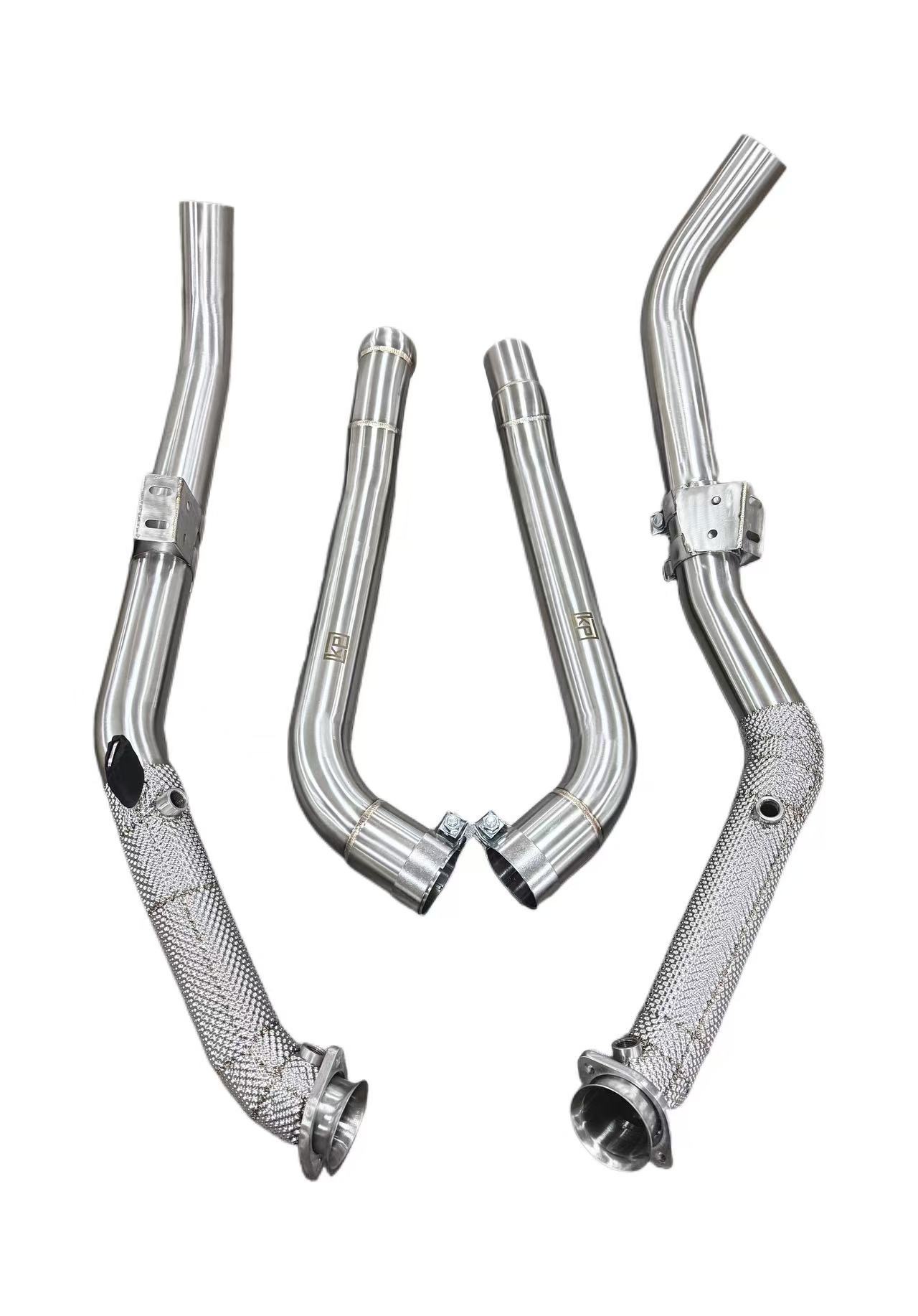 Mercedes  CLS63 / E63 5.5 Biturbo Catless DOWNPIPE + MID PIPE WITH HEATSHILD